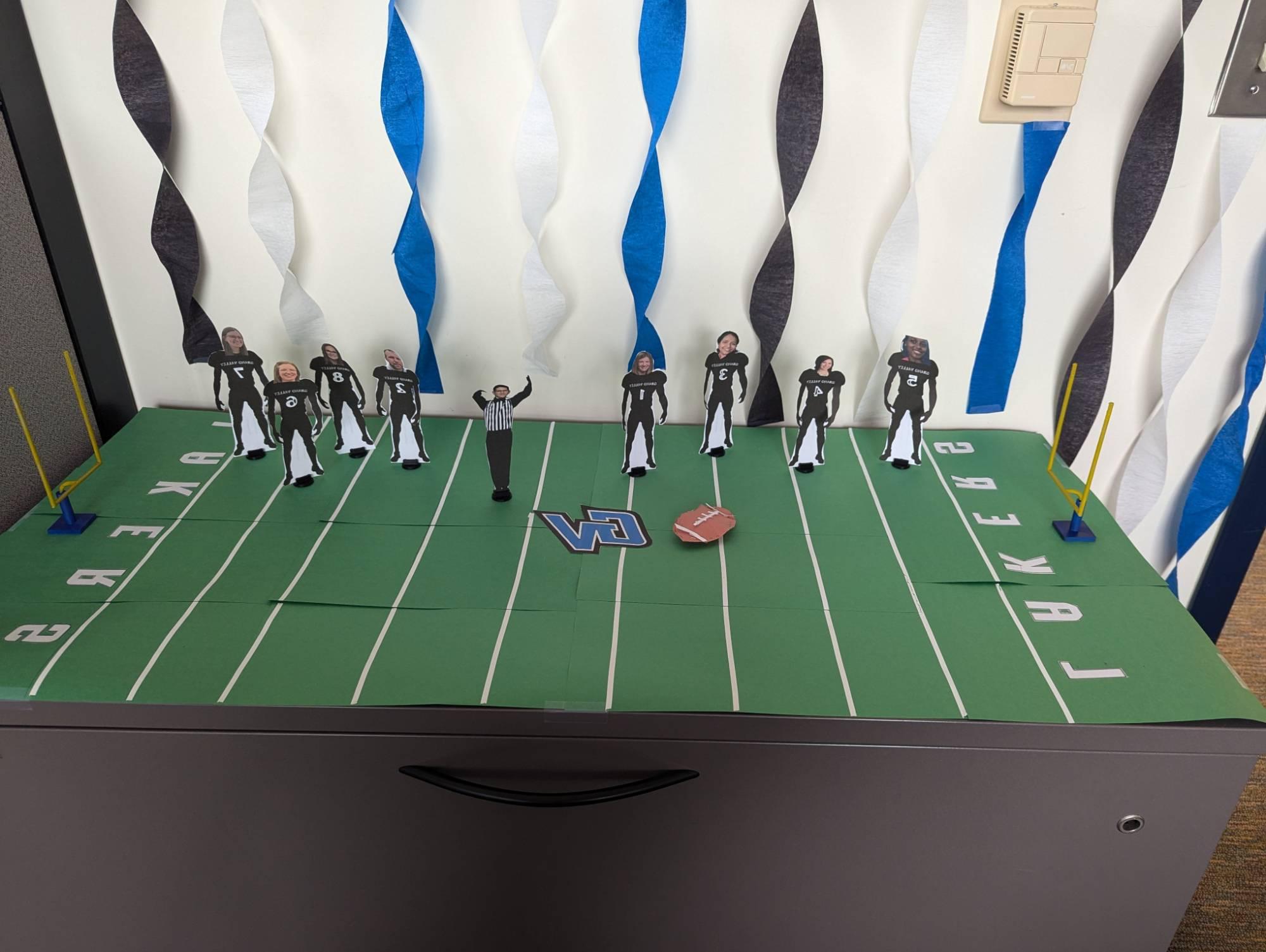 College of Computing Advising Center football player cutouts #2